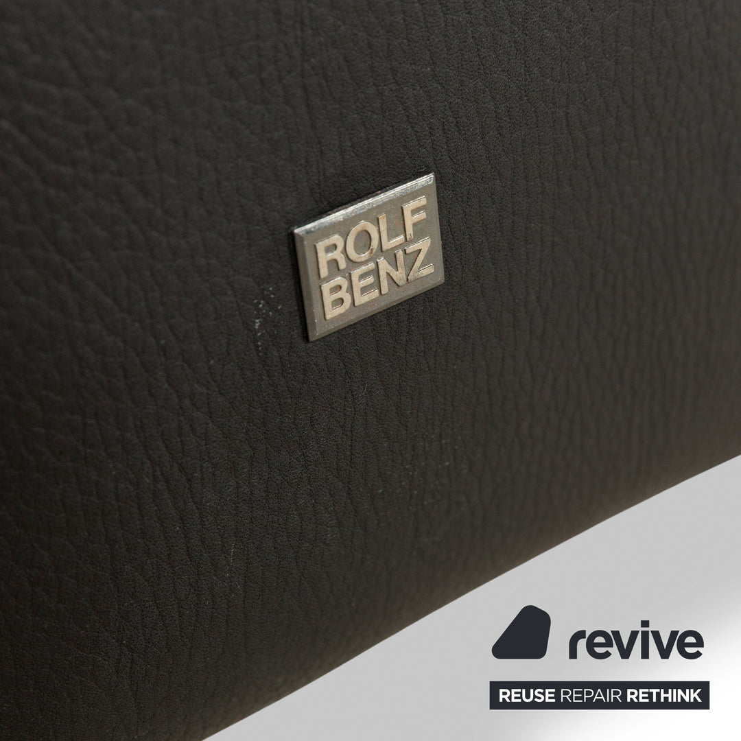 Rolf Benz 4000 Leder Zweisitzer Schwarz Sofa Couch
