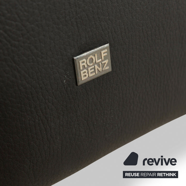 Rolf Benz 4000 Leder Zweisitzer Schwarz Sofa Couch