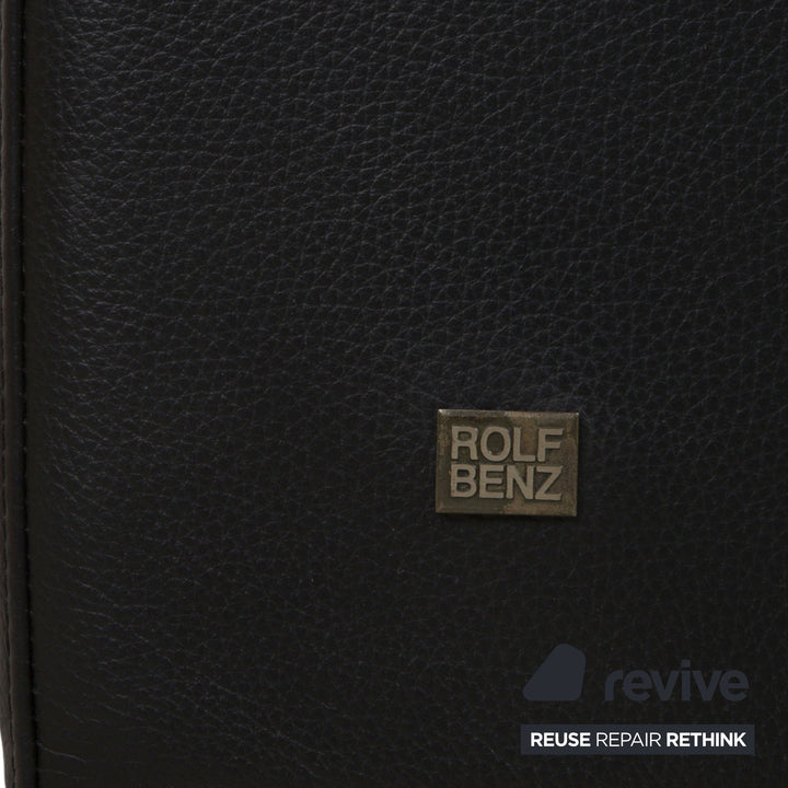 Rolf Benz 4000 Leder Zweisitzer Sofa Schwarz Couch