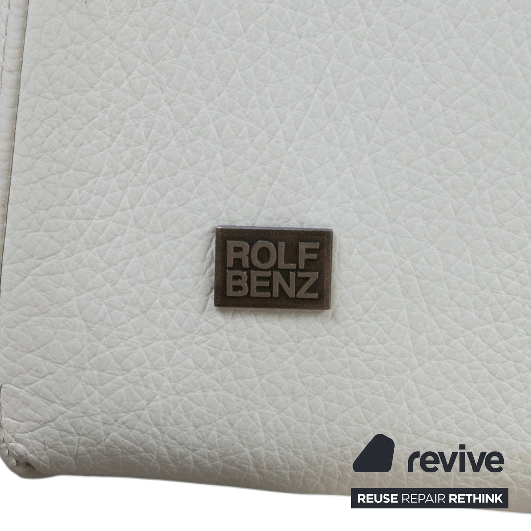 Rolf Benz 4000 Zweisitzer Leder Sofa Creme Weiß Couch