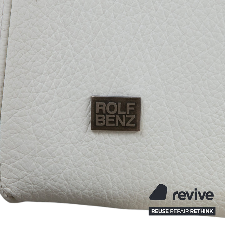 Rolf Benz 4000 Zweisitzer Leder Sofa Creme Couch