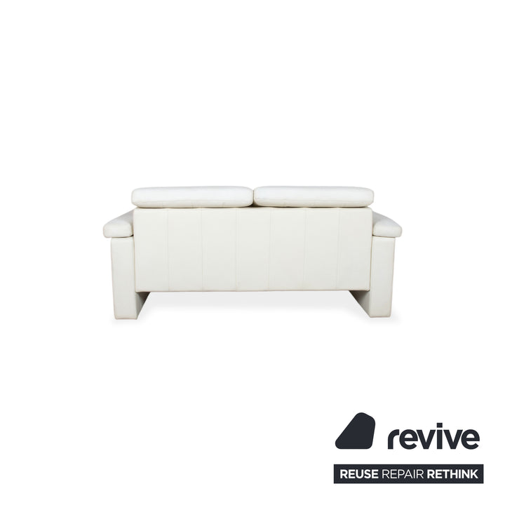 Rolf Benz 4000 canapé deux places en cuir crème blanc