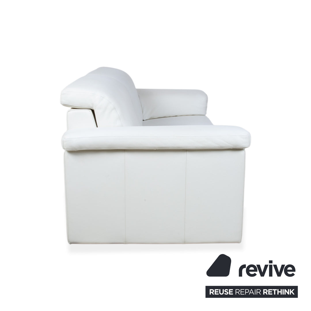 Rolf Benz 4000 Zweisitzer Leder Sofa Creme Weiß Couch