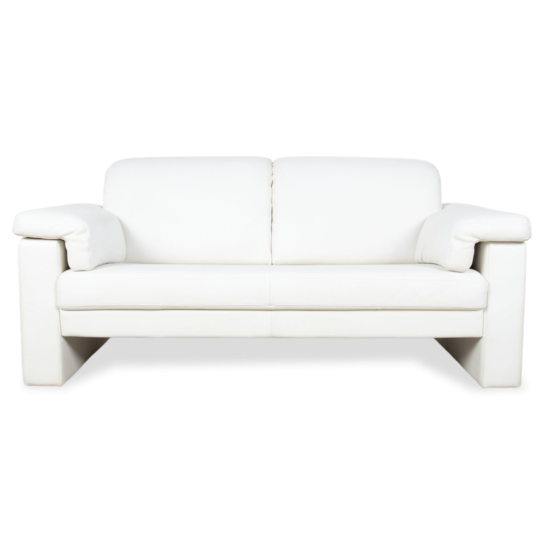 Rolf Benz 4000 canapé deux places en cuir crème blanc