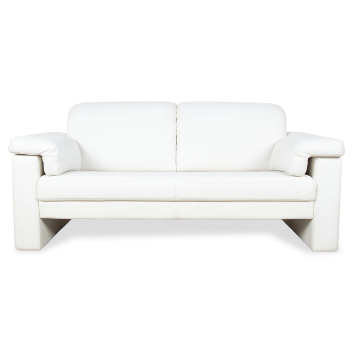 Rolf Benz 4000 canapé deux places en cuir crème blanc