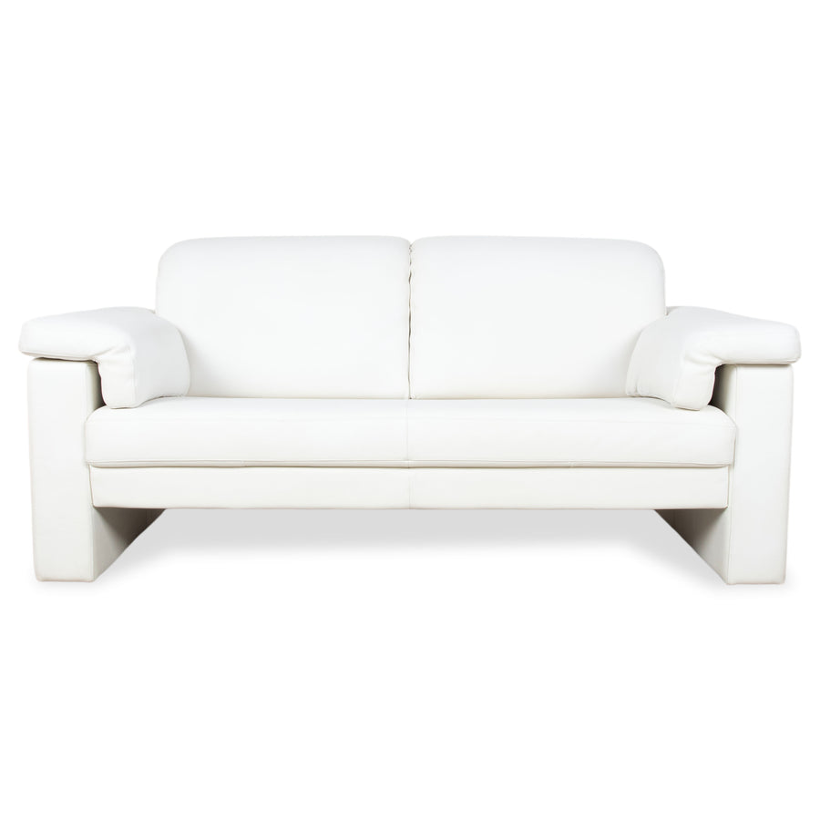 Rolf Benz 4000 canapé deux places en cuir crème blanc