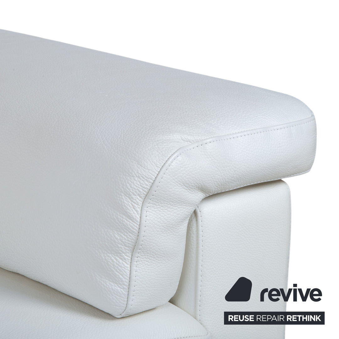 Rolf Benz 4000 Zweisitzer Leder Sofa Creme Weiß Couch