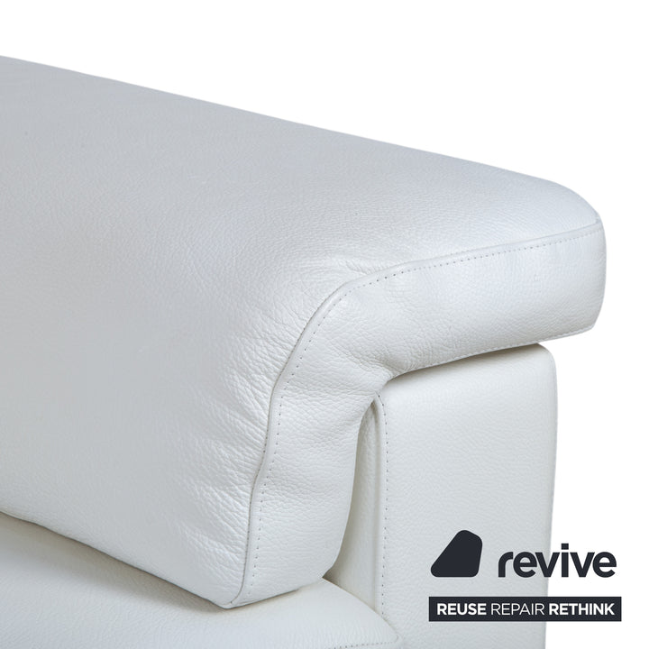 Rolf Benz 4000 Zweisitzer Leder Sofa Creme Weiß Couch