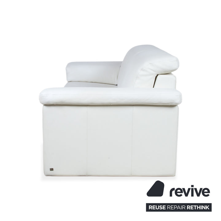 Rolf Benz 4000 Zweisitzer Leder Sofa Creme Weiß Couch