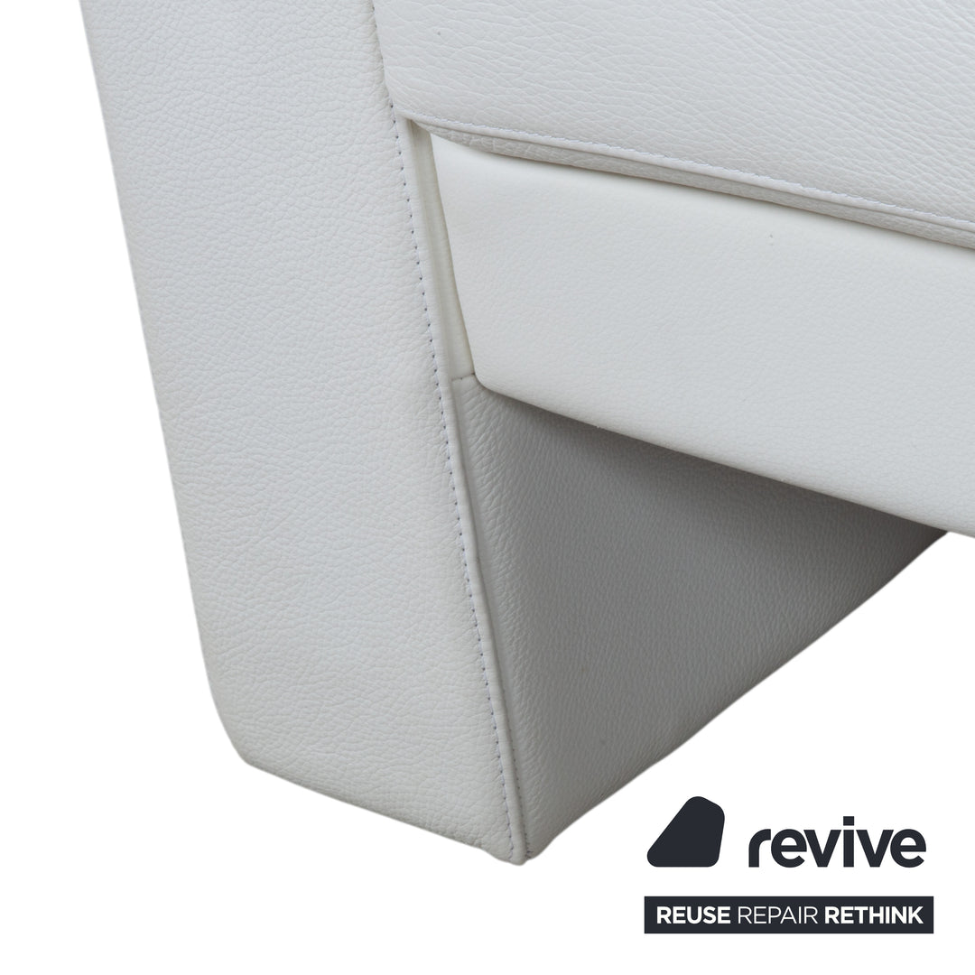 Rolf Benz 4000 Zweisitzer Leder Sofa Creme Weiß Couch