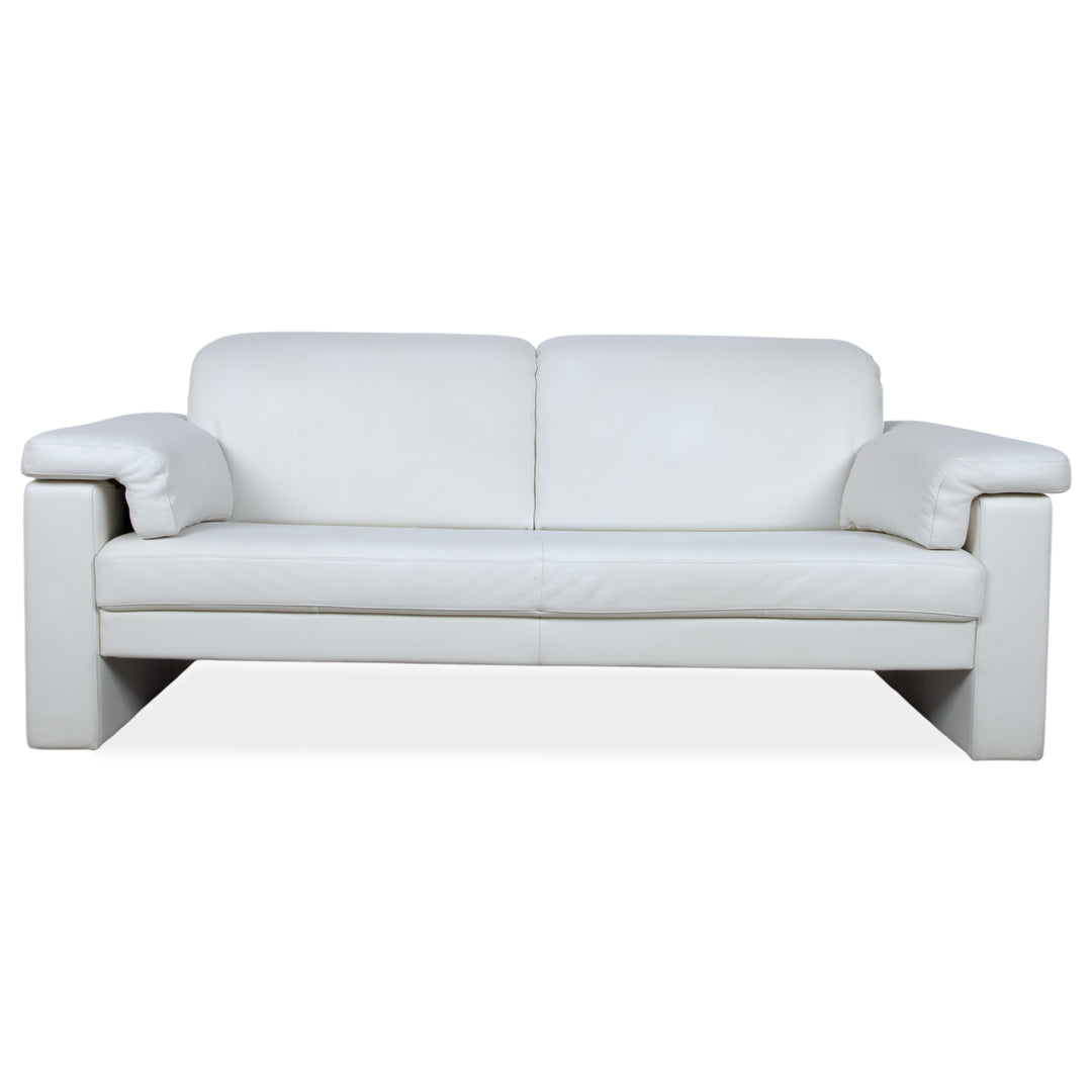 Rolf Benz 4000 Zweisitzer Leder Sofa Creme Weiß Couch