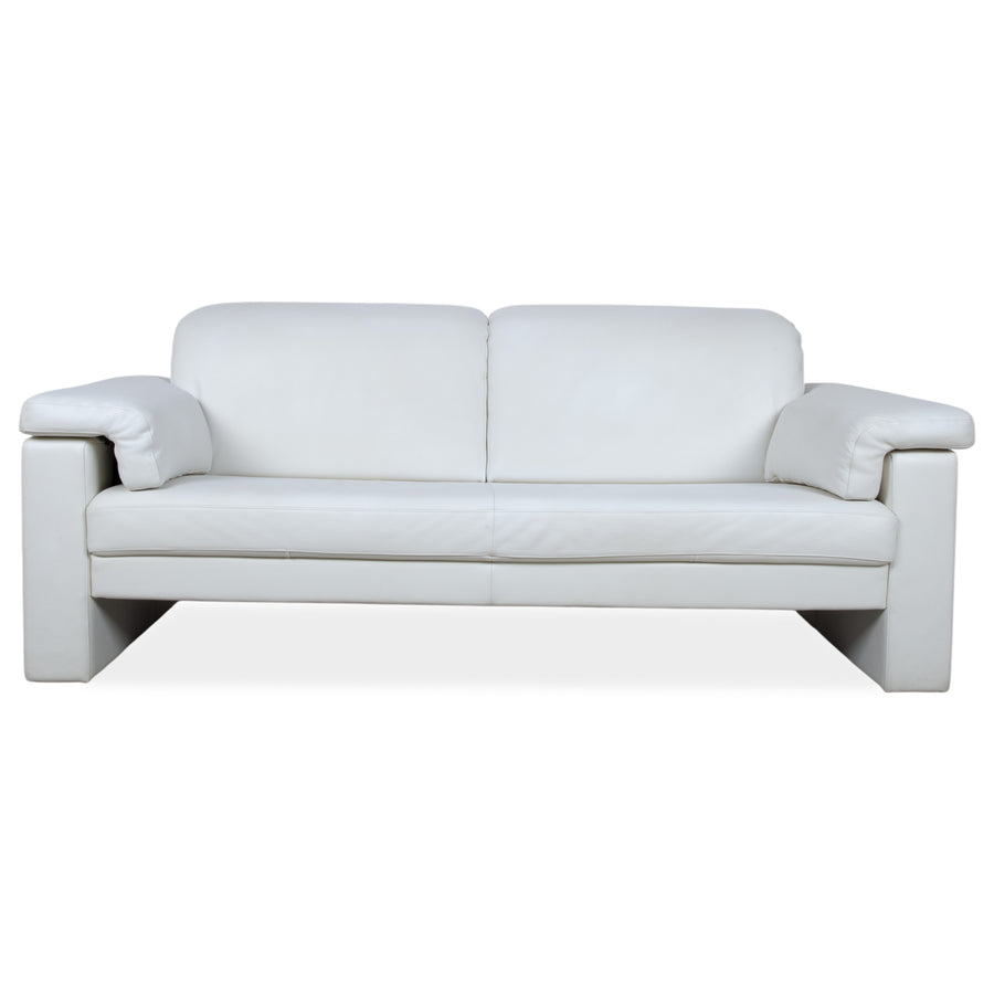 Rolf Benz 4000 Zweisitzer Leder Sofa Creme Weiß Couch