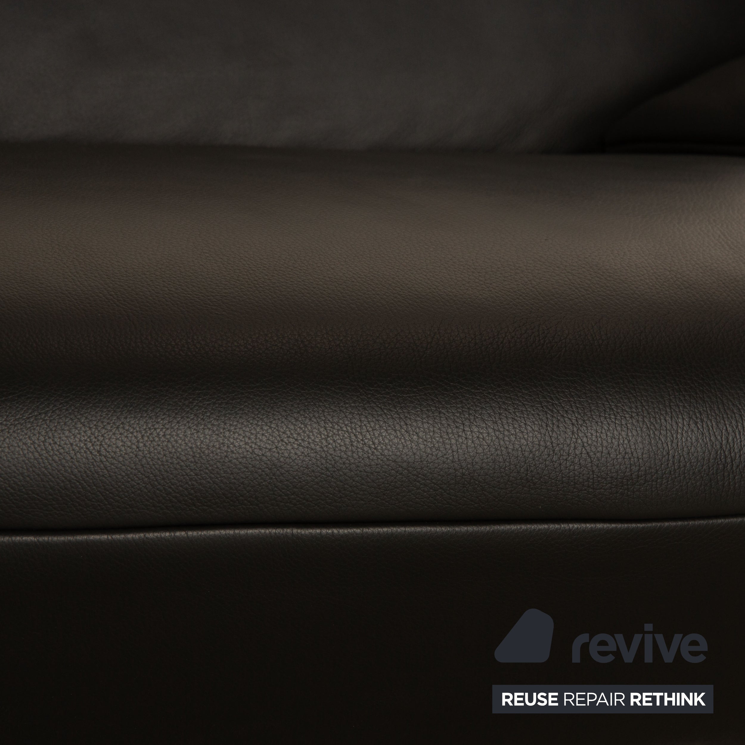 Rolf Benz 4100 Leder Zweisitzer Dunkelgrau Sofa Couch
