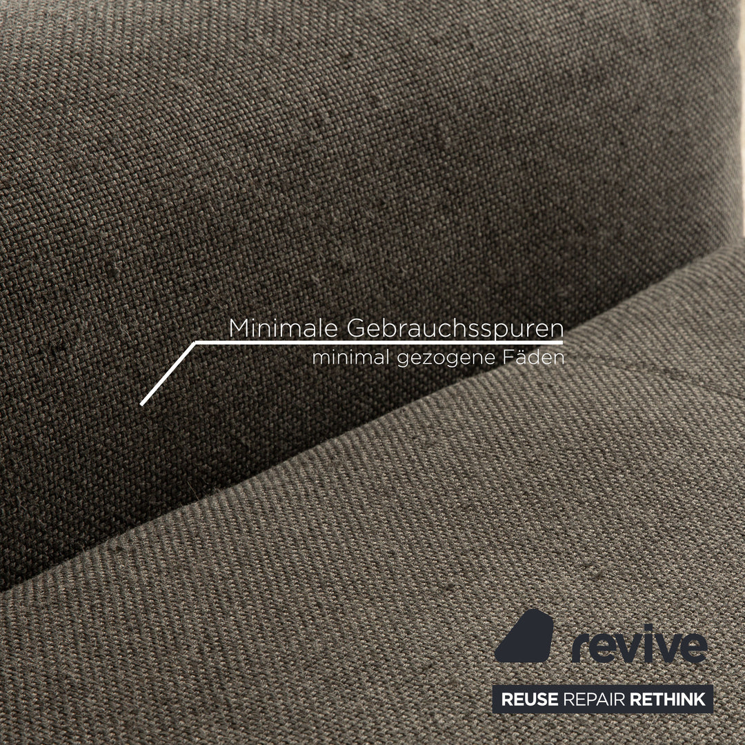 Rolf Benz 50 Fabric Corner Sofa Gray Recamiere Right Sofa Couch