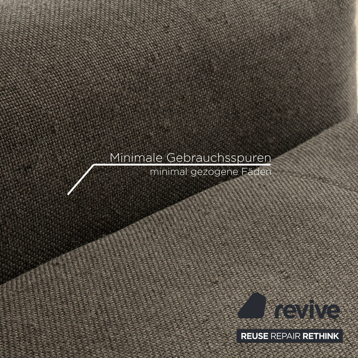 Rolf Benz 50 Fabric Corner Sofa Gray Recamiere Right Sofa Couch