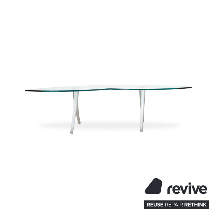 Rolf Benz 5021 Glas Couchtisch Aluminium Oval Rund