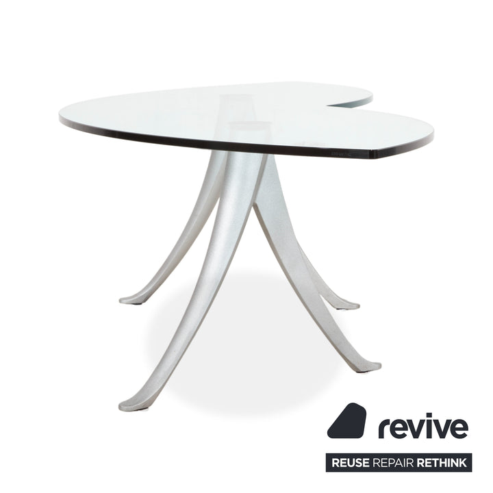 Rolf Benz 5021 Glas Couchtisch Aluminium Pulverbeschichtet