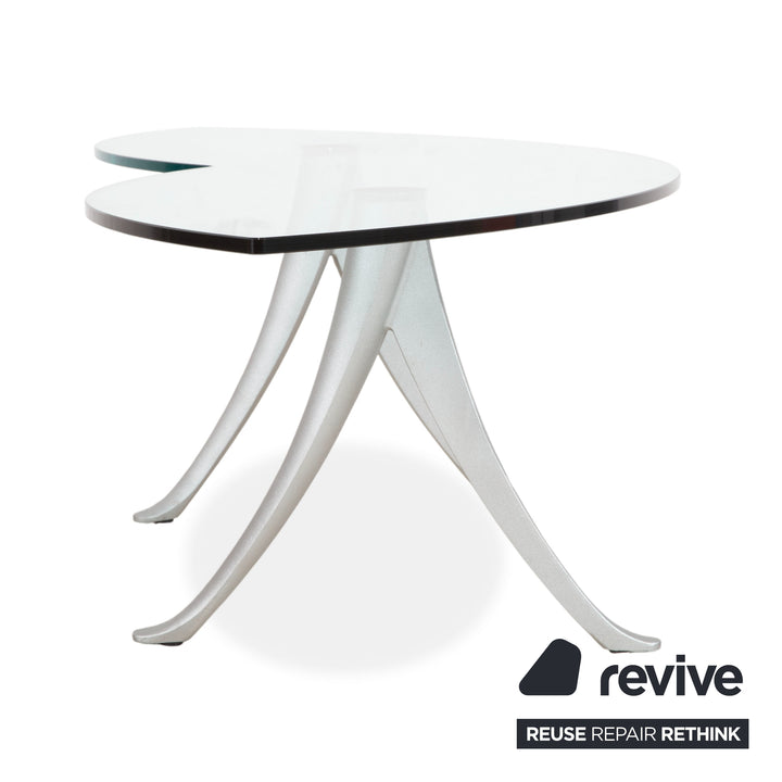 Rolf Benz 5021 Glas Couchtisch Aluminium Oval Rund
