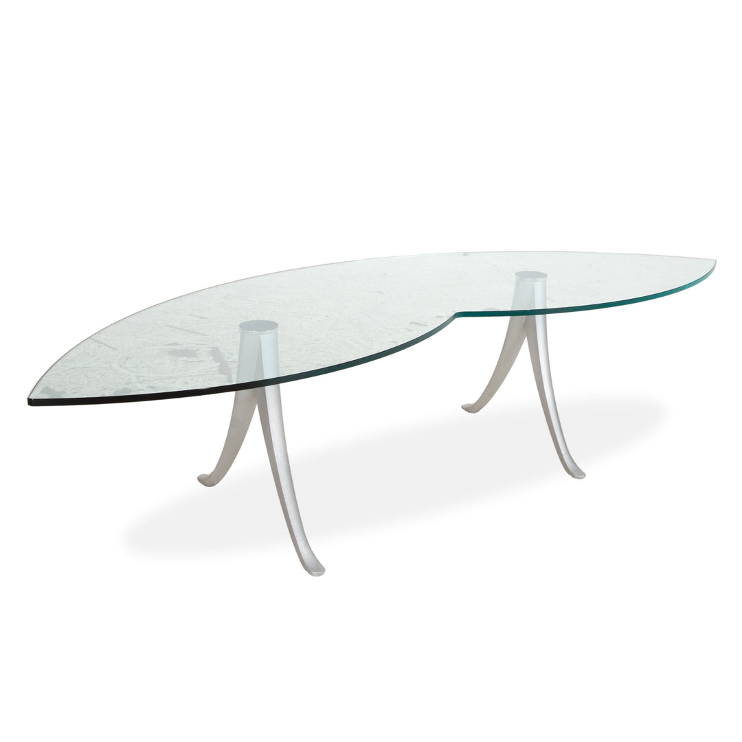 Rolf Benz 5021 Glass Coffee Table Aluminum Oval Round