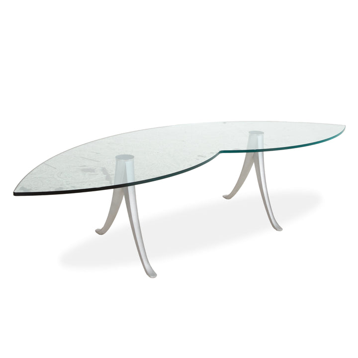 Rolf Benz 5021 Glas Couchtisch Aluminium Pulverbeschichtet