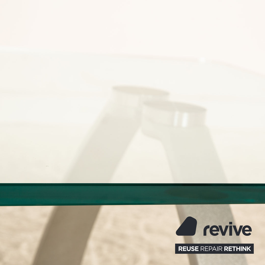 Rolf Benz 5021 glass coffee table silver