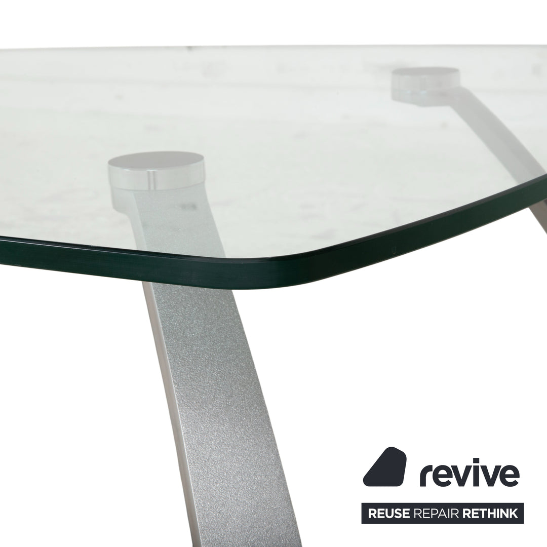 Rolf Benz 5021 Glas Couchtisch Silber