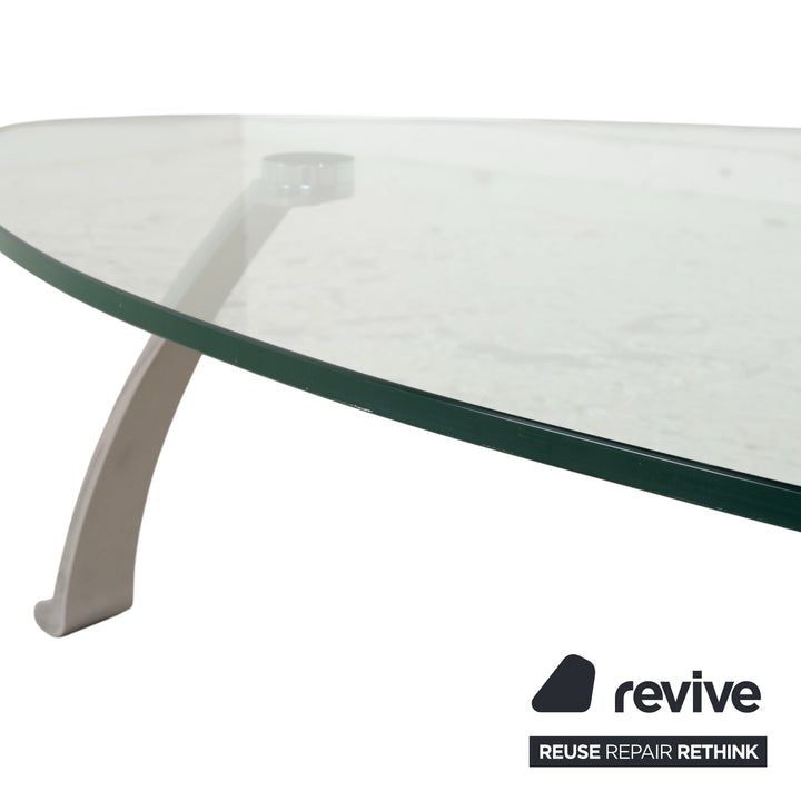 Rolf Benz 5021 Glas Couchtisch Silber