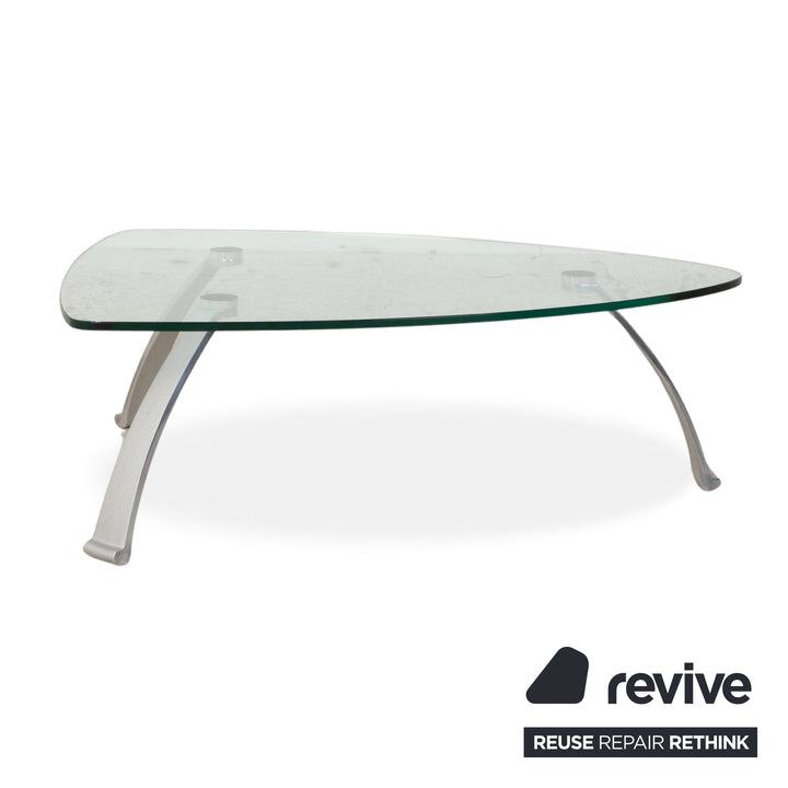 Rolf Benz 5021 Glas Couchtisch Silber