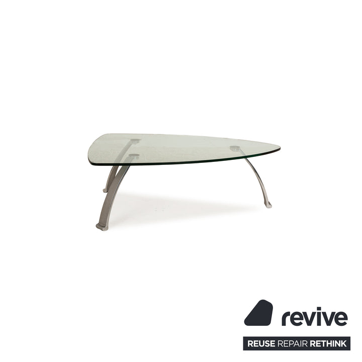 Rolf Benz 5021 Glass Coffee Table Silver Living Room 120 x 90 x 40 cm