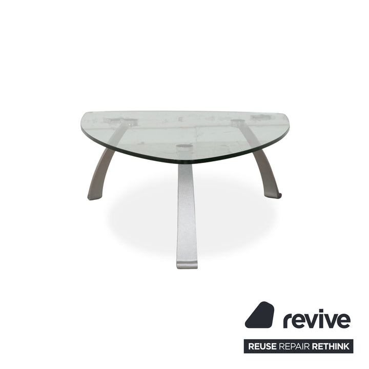Rolf Benz 5021 Glas Couchtisch Silber