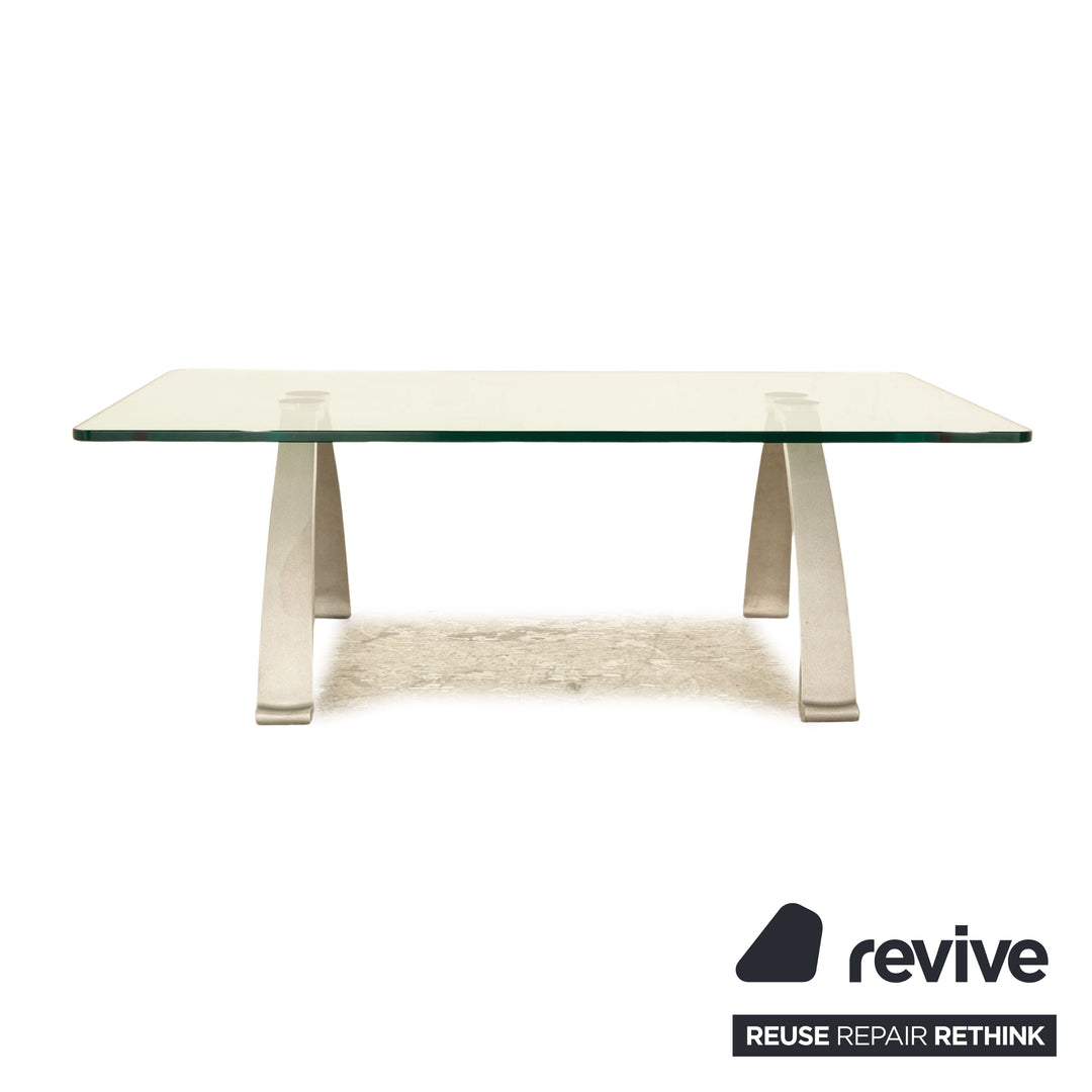 Table basse en verre Rolf Benz 5024 argent