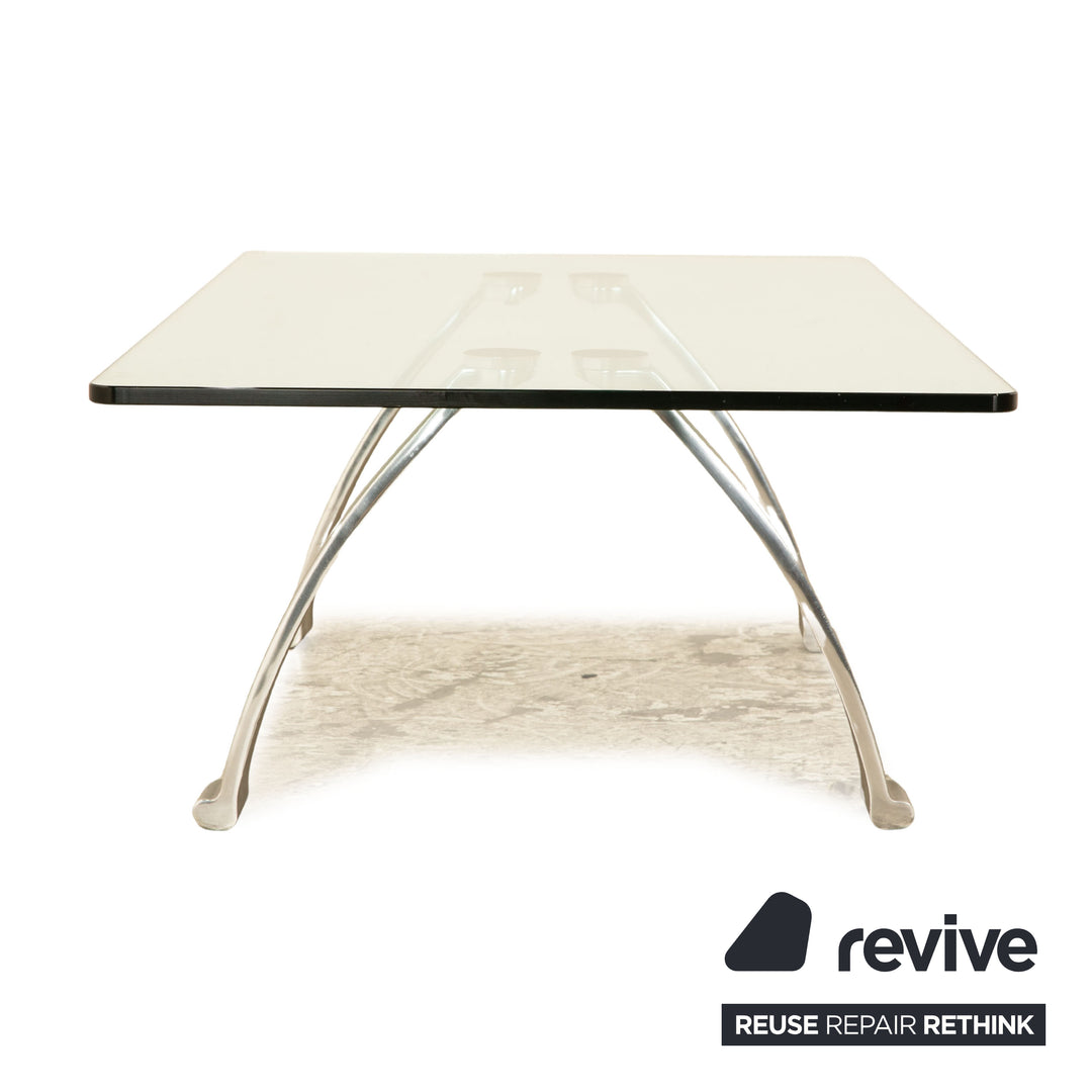 Table basse en verre Rolf Benz 5024 argent