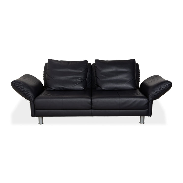 Rolf Benz 510 Leder Dreisitzer Dunkelblau manuelle Funktion Sofa Couch