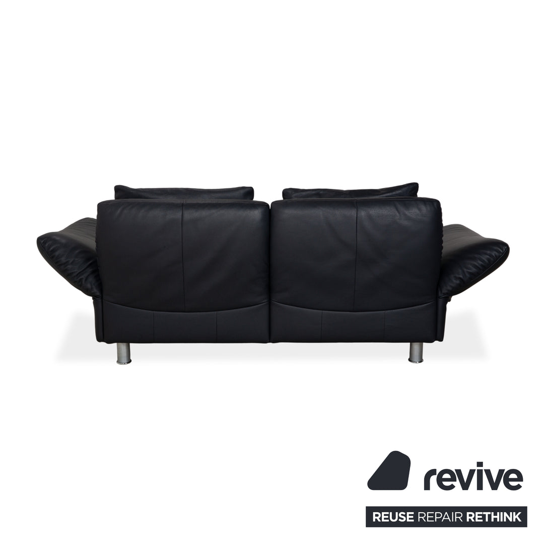 Rolf Benz 510 Leder Dreisitzer Dunkelblau manuelle Funktion Sofa Couch