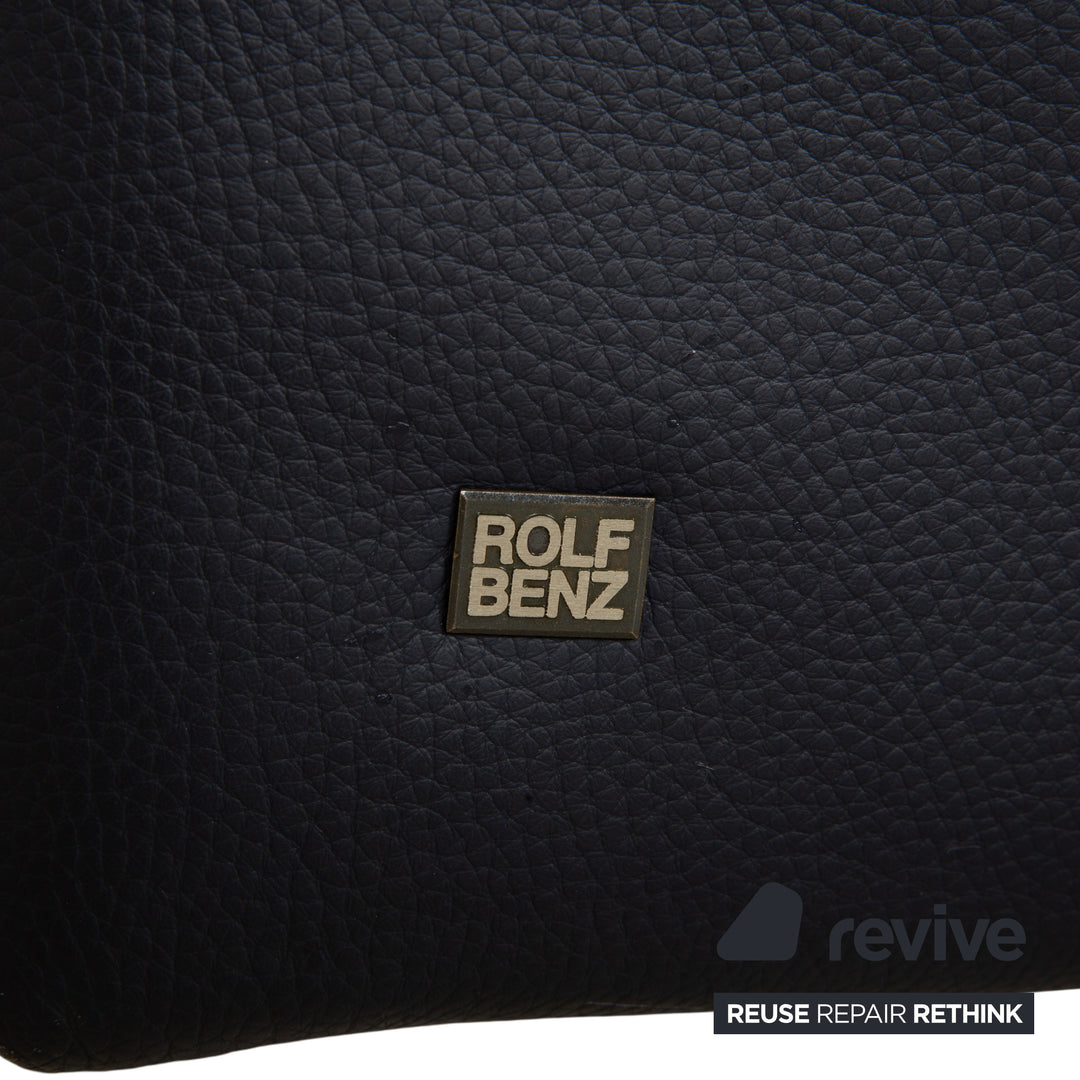 Rolf Benz 510 Leder Dreisitzer Dunkelblau manuelle Funktion Sofa Couch