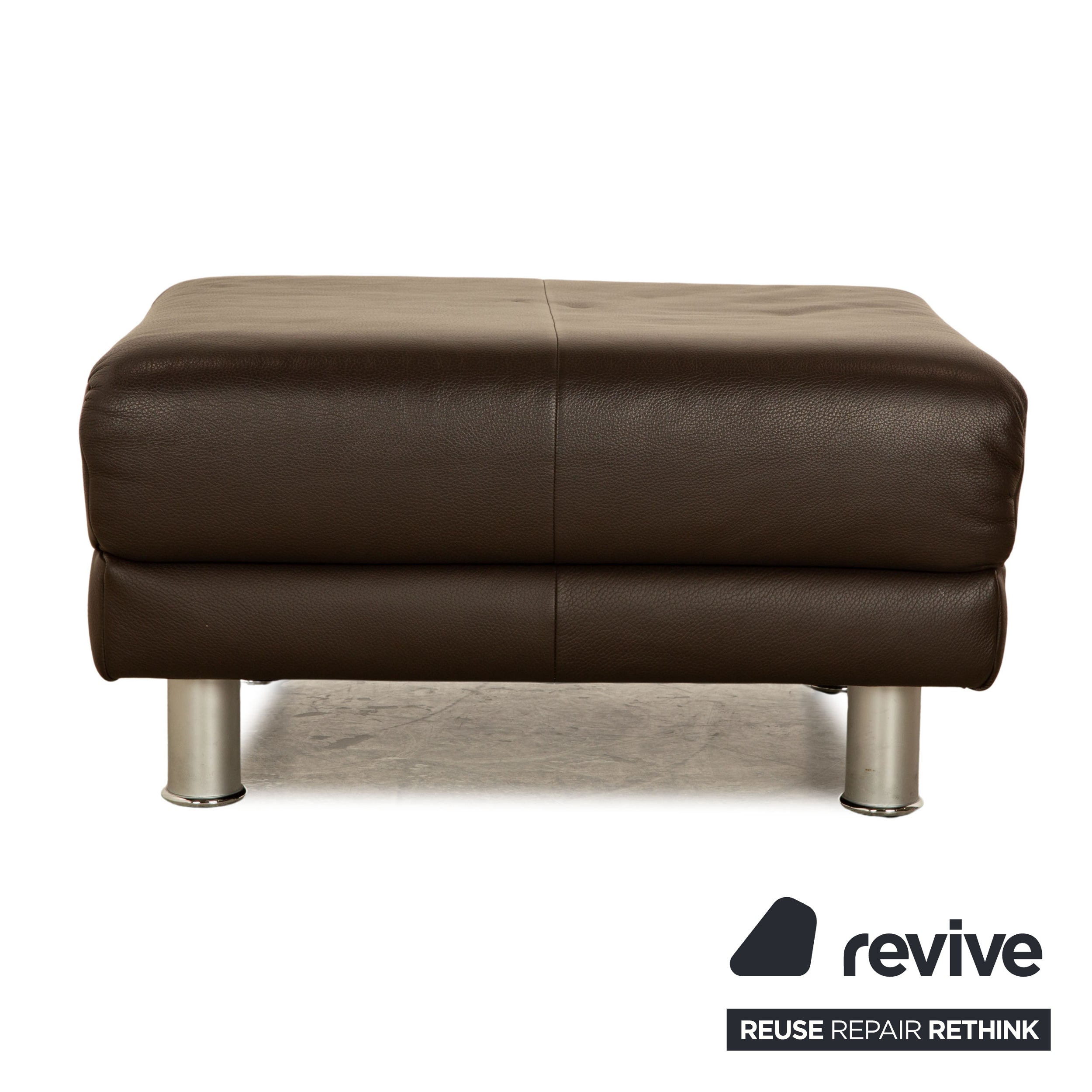 Rolf Benz 510 Leather Stool Brown
