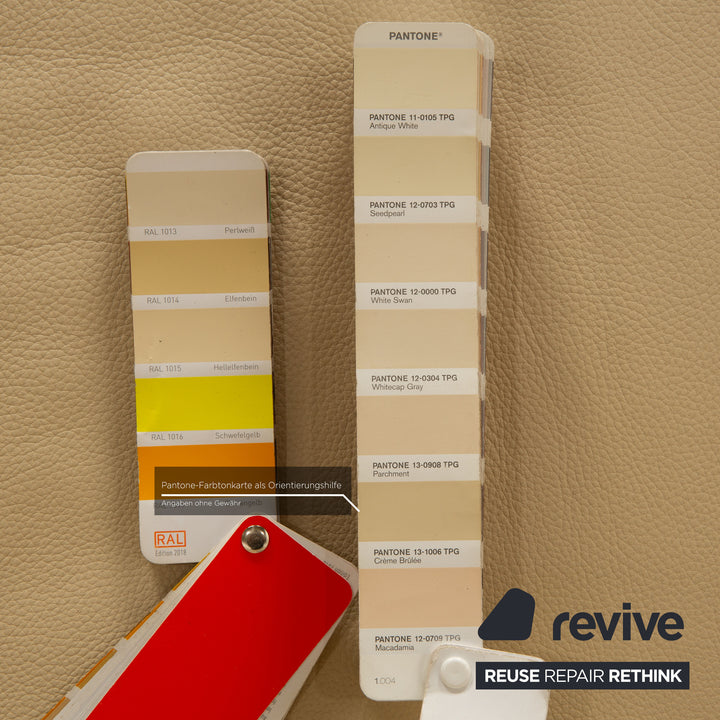 Rolf Benz 510 leather two-seater beige manual function sofa couch