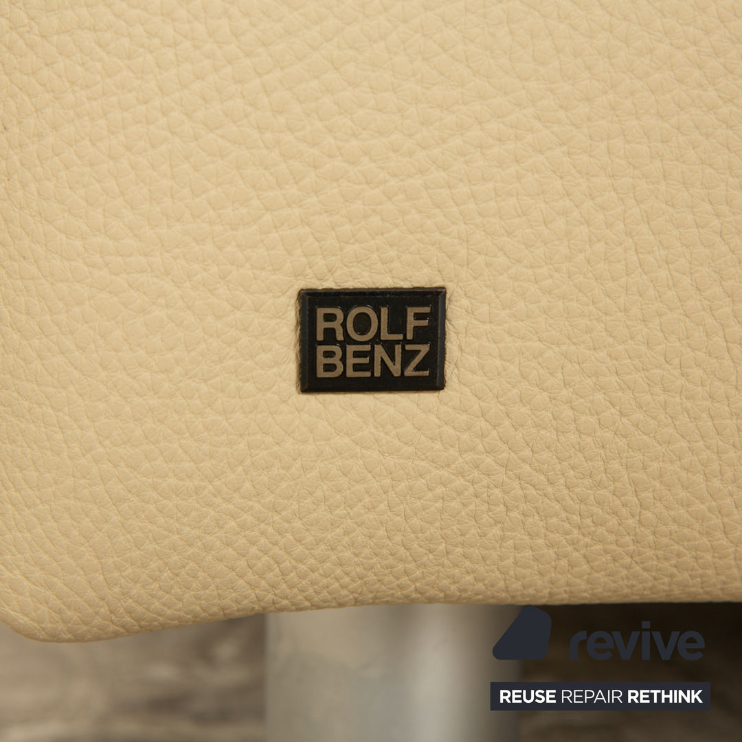 Rolf Benz 510 leather two-seater beige manual function sofa couch