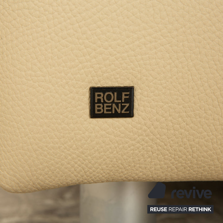 Rolf Benz 510 leather two-seater beige manual function sofa couch