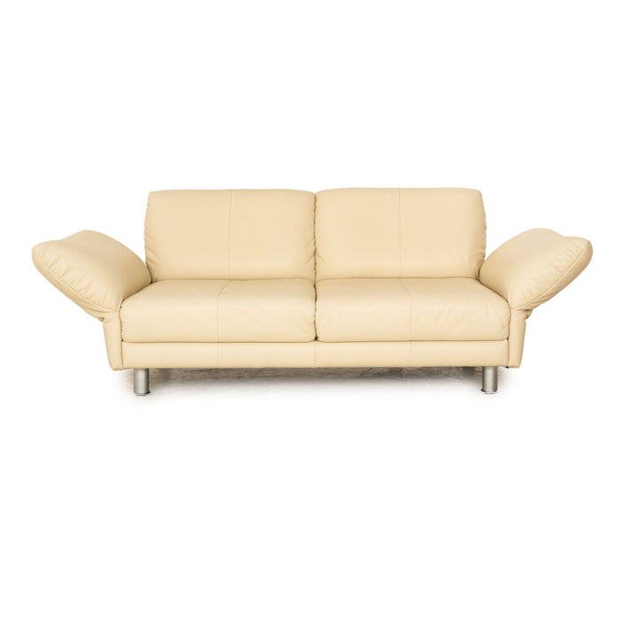 Rolf Benz 510 leather two-seater beige manual function sofa couch