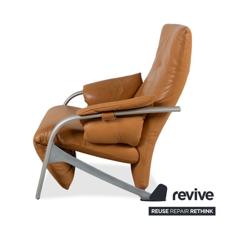 Rolf Benz 5100 Sessel Leder Cognac manuelle Funktion Relaxfunktion