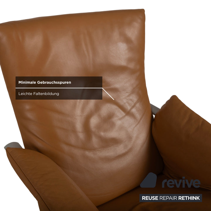 Rolf Benz 5100 Sessel Leder Cognac manuelle Funktion Relaxfunktion
