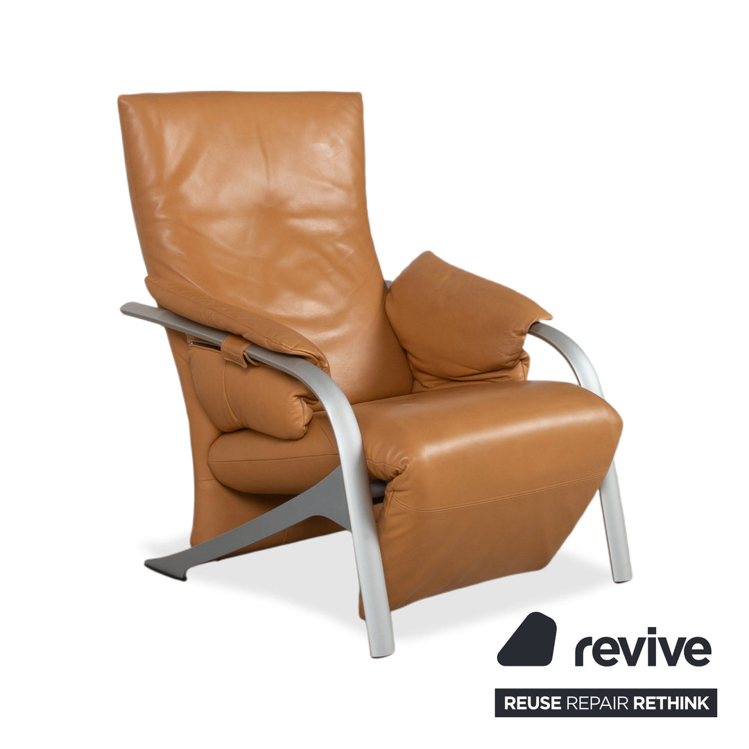 Rolf Benz 5100 Sessel Leder Cognac manuelle Funktion Relaxfunktion