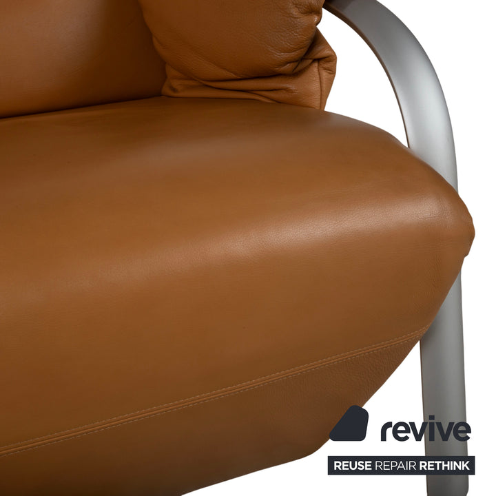 Rolf Benz 5100 Sessel Leder Cognac manuelle Funktion Relaxfunktion