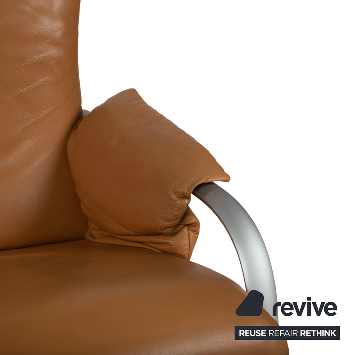 Rolf Benz 5100 Sessel Leder Cognac manuelle Funktion Relaxfunktion