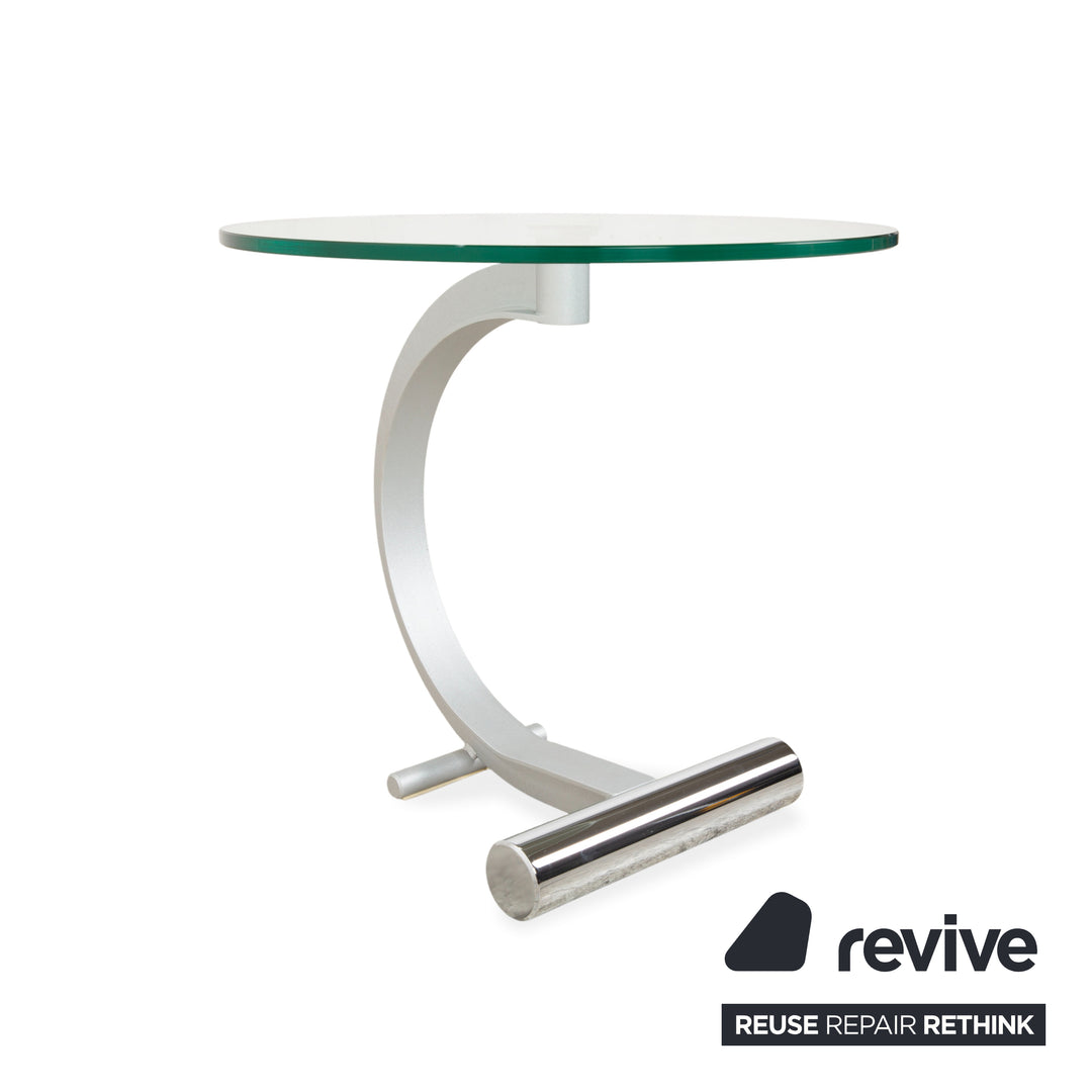 Rolf Benz 5170 Glas Couchtisch Silber