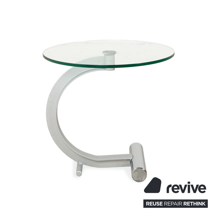 Rolf Benz 5170 Glas Couchtisch Silber