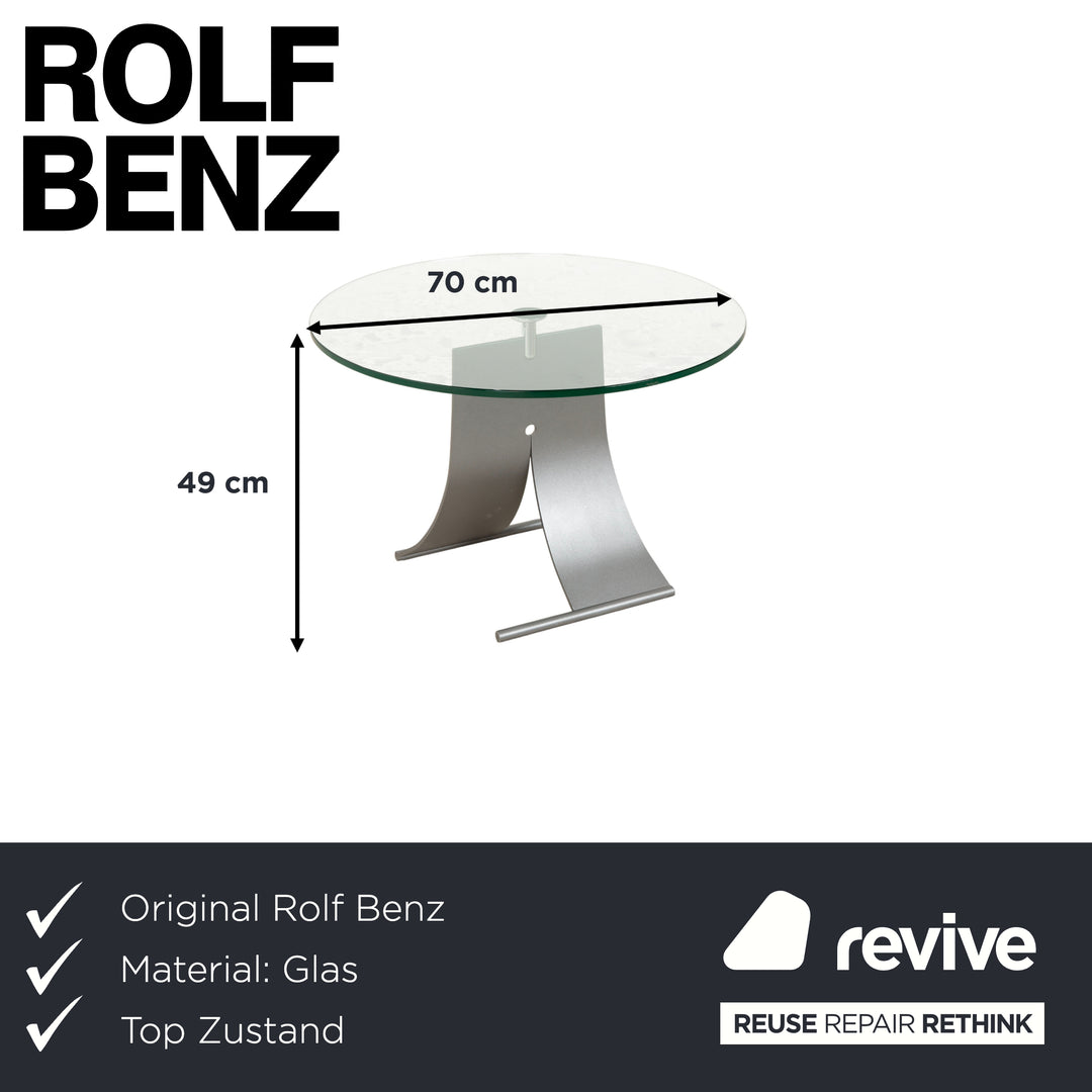 Table basse en verre argentée Rolf Benz 5170