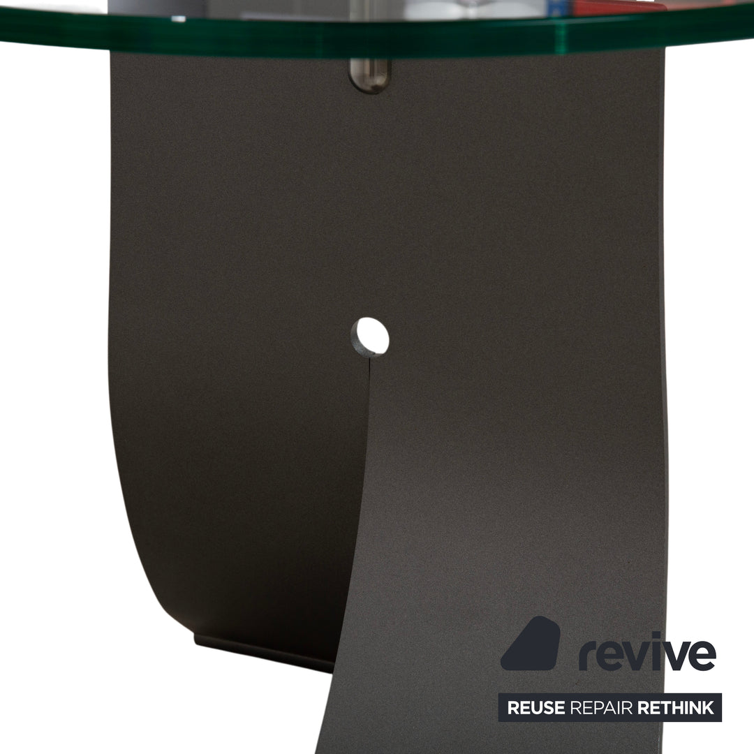 Rolf Benz 5170 Glas Couchtisch Silber