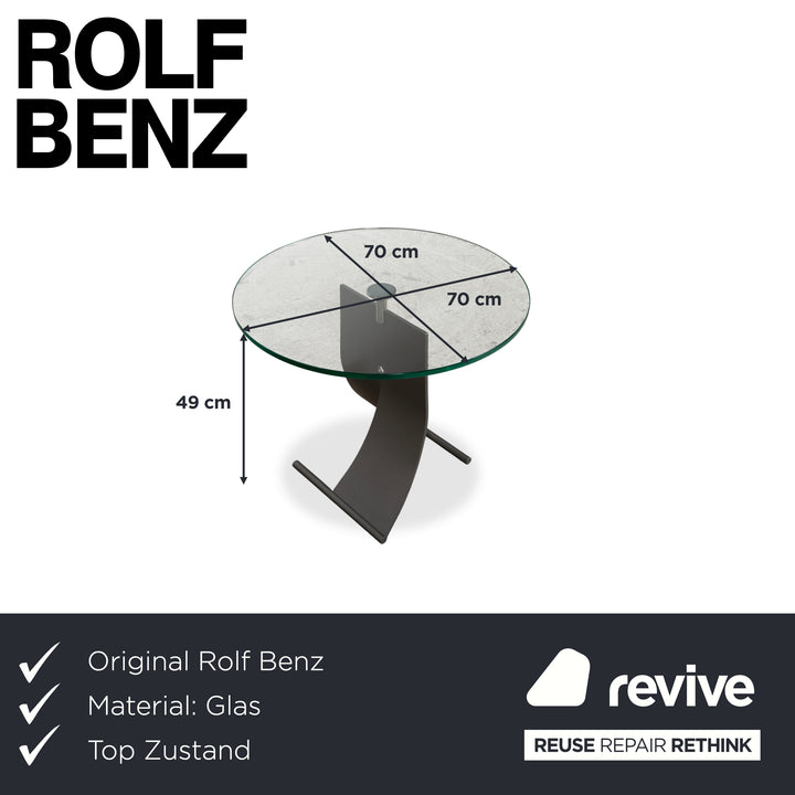 Rolf Benz 5170 Glas Couchtisch Silber